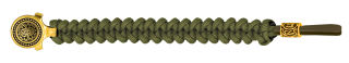 pulsera paracord Barbaric oro / verde. p
