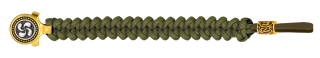 pulsera paracord Barbaric oro / verde. p