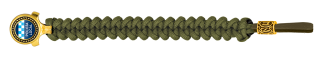 pulsera paracord Barbaric oro / verde. p