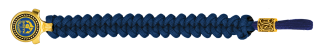pulsera paracord Barbaric oro / azul. pa