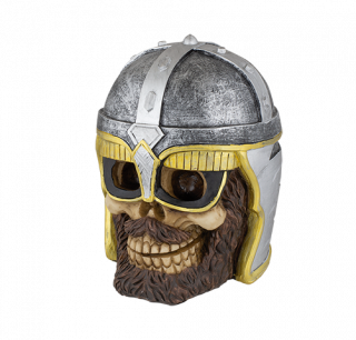 Cabeza Resina Calavera Vikingo 10 cm