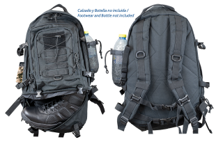 mochila Barbaric negra con molle.