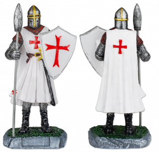 Templario blanco Resina lanza-escudo, 1