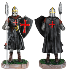 Templario negro Resina lanza-escudo, 8.