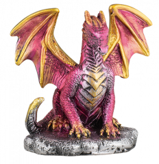 Dragón alas Resina Rosado, 7.7 cm