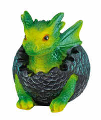 Dragón Huevo Resina verde 6.5 cm