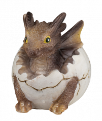 Dragón Huevo Resina marrón 6.5 cm