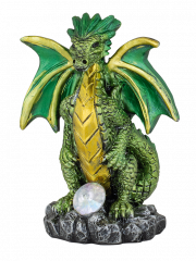 Dragón Resina Verde con cristal