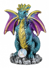 Dragón Resina Azul con cristal