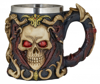 taza resina ornamento Gothic Skull. Tole