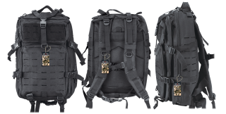 mochila Barbaric negra laser cut 38L