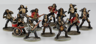 Set 12 Calaveras Rockeras Resina