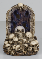 Figura Resina Calaveras-puerta