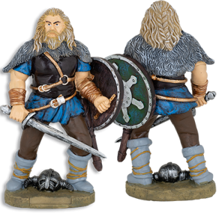 guerrero vikingo Tole10. espada. H.16 cm