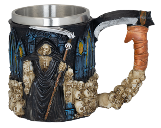Taza resina ornamento GUADAÑA Tole10