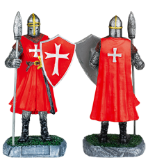 Templario rojo Resina lanza-escudo, 12