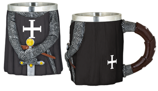 taza templaria ornamento negro / colecc