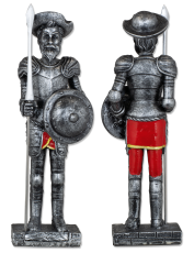 Quijote resina con chapa. 13.2 cm