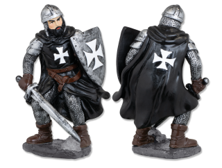 Templario negro Resina espada-escudo 12