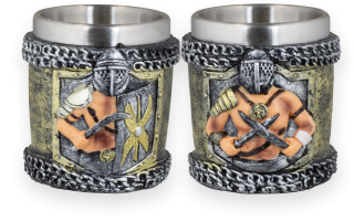 Chupito Gladiador. Tole10. Resina 6.5 cm
