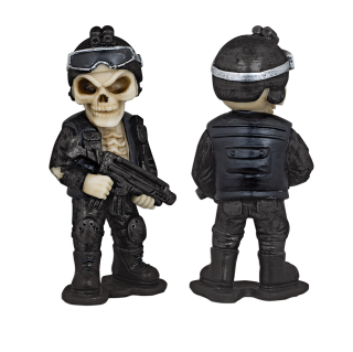 Figura resina Tole10. Army skull negro.