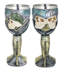 copa resina Tole10 Army Skull. T. 18.5cm