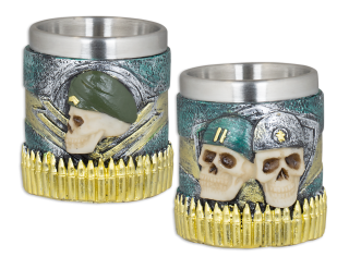 Chupito Tole10 "Army Skull". T. 6.5 cm