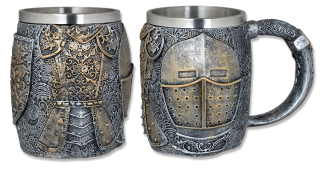 Taza resina ornamento casco templario To