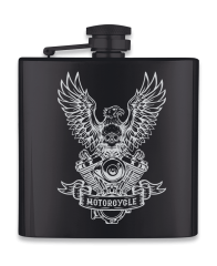 Petaca Negra 6 OZ. MOTORCYCLE