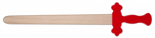 Espada Madera, mango rojo
