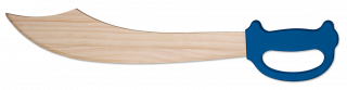Espada Madera con defensa, mango azul