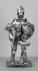 Figura templaria alumino porta velas