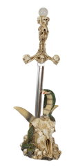 Cuchillo decoración c/peana serpiente-ca
