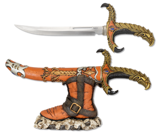 Cuchillo decoración Águila c/peana bota