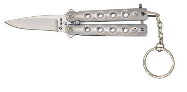Navaja  Abanico llavero. Silver color. 4
