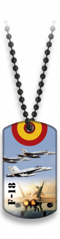 Placa con cadena de bolas F-18