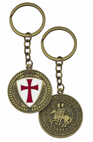 llavero templario oro viejo