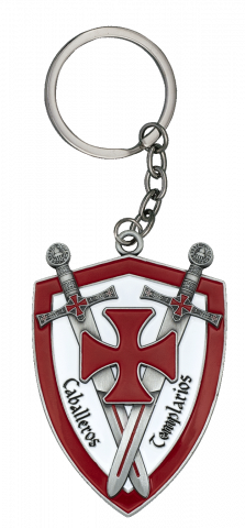 llavero Tole10 Templario. Espadas cruza