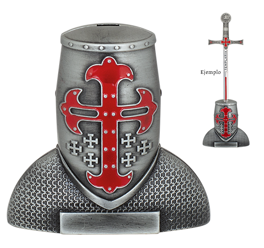 Soporte espadas casco Templario 7.2 cm