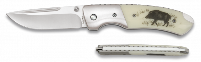navaja albainox deluxe jabalí. hoja:8 cm