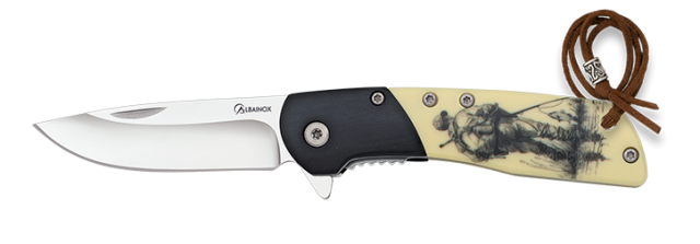 navaja Albainox madera negra / abs pesca