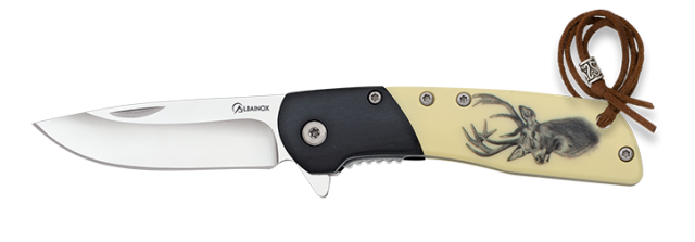 navaja Albainox madera negra / abs cierv