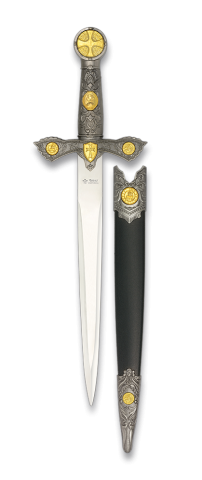 Daga Templaria Tole10 plata con funda.