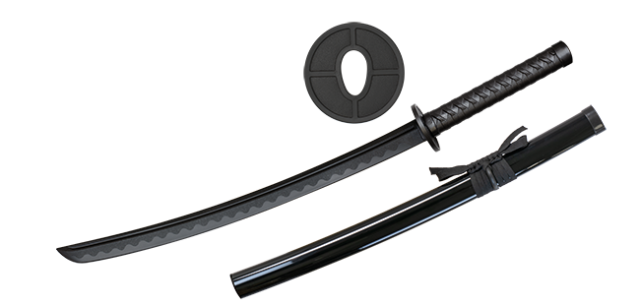 Katana Negra Entrenamiento Fibra Tole 10