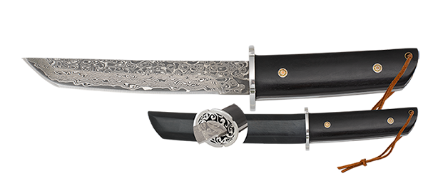 Cuchillo Tanto hoja Damasco: 15.5 cm