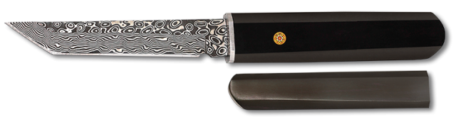 Cuchillo damasco Tanto. hoja 10.5 cm
