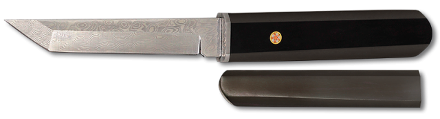 Cuchillo damasco brillo tanto.