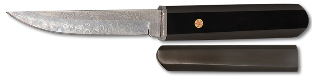 Cuchillo damasco brillo. hoja 10.5 cm