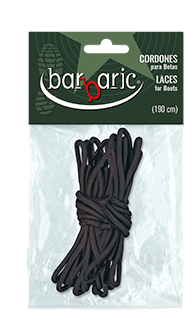 set cordones BARBARIC FORCE Negro. 190CM