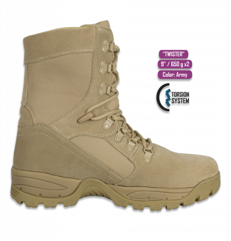 Bota BARBARIC TAN " TWISTER" 9" Army 43